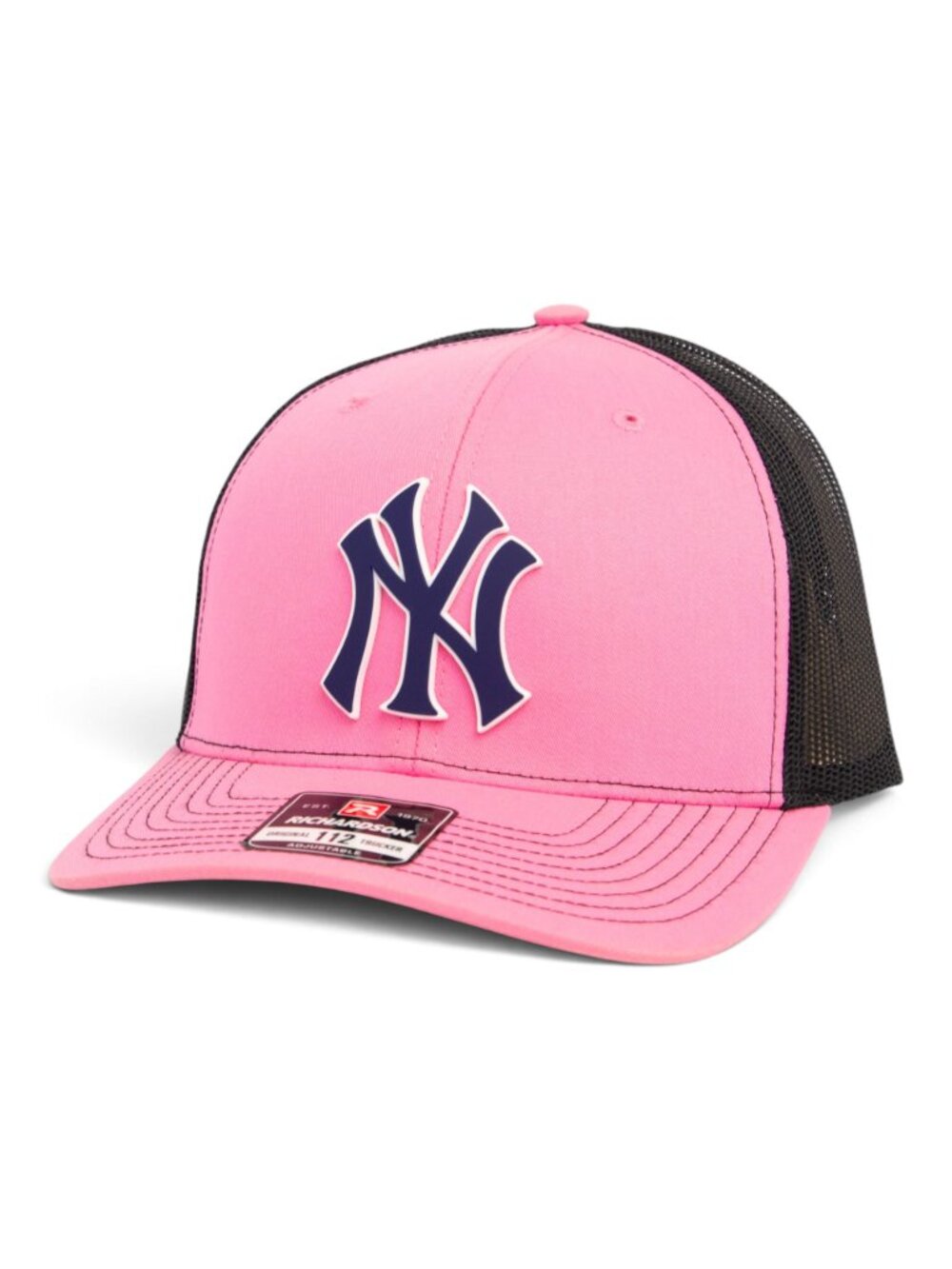 New York Yankees NY Navy 3D Snapback Trucker Hat- Pink/ Black